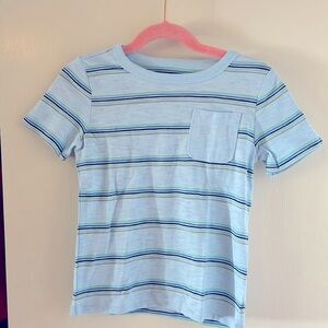 Cute blue striped pocket tee